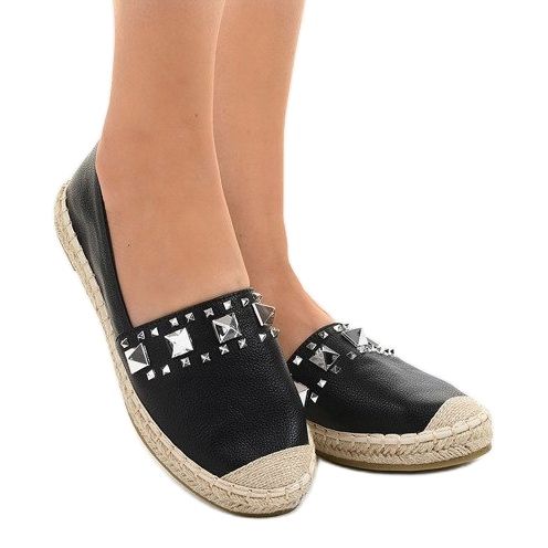 Espadrile negre cu știfturi LX-206 negru 2
