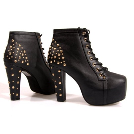 Boots Solid în tocuri K771 Negru 3