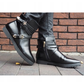 Cizme calde și elegante cu cataramă HW13 Negru 2