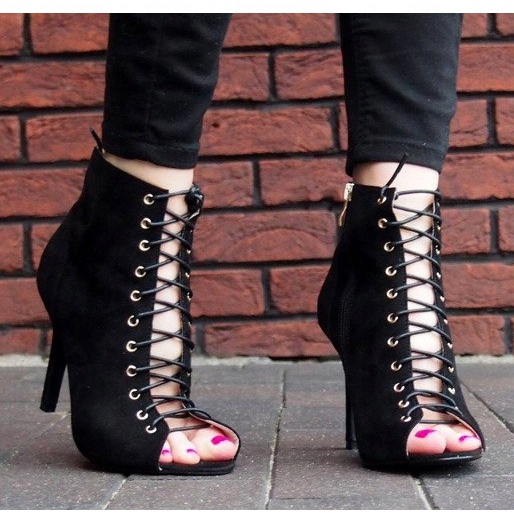 Cizme / cizme deschise Laila 5003 Negru 1 Cizme / cizme deschise Laila 5003 Negru 1