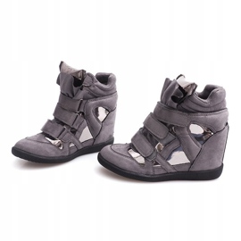 Tenisi Pană Cu Velcro 6041 Gri 1 Tenisi Pană Cu Velcro 6041 Gri 1