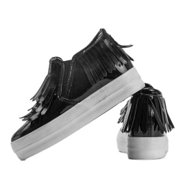 Adidași lăcuți pe pană KB-SQ-077 Negru 2