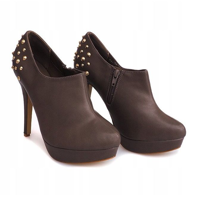 Cizme elegante pe toc înalt 8860P Kaki 1