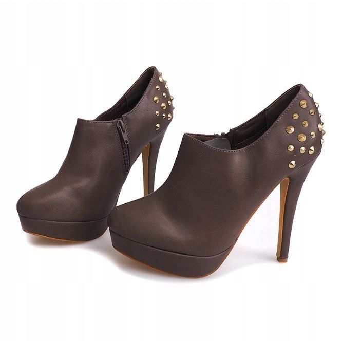 Cizme elegante pe toc înalt 8860P Kaki 2