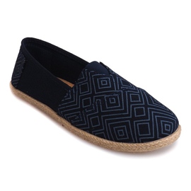 Espadrile din in B211-3 Adidași albastri albastru 3