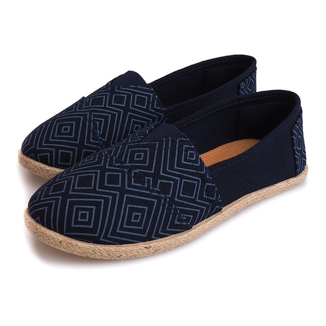 Espadrile din in B211-3 Adidași albastri albastru 1