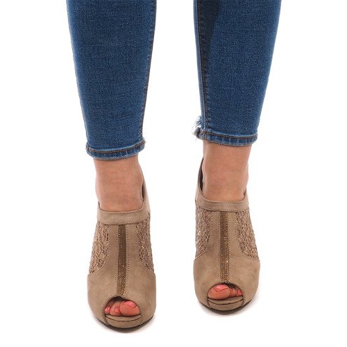 Deschideți cizme pe toc înalt LL05 Kaki multicolor verde 1