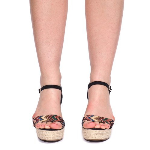 Sandale Wedge 100-540 Negru 2