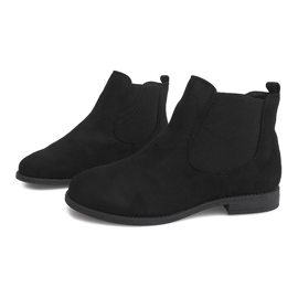 Ghete din piele de căprioară Jodhpur B2814-KB Negru 2
