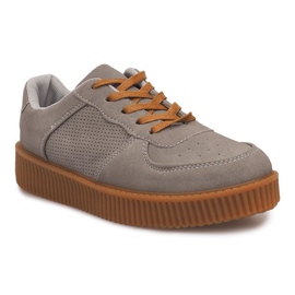 Cizme Creepers Pe Platforma HBK1015 Gri 1