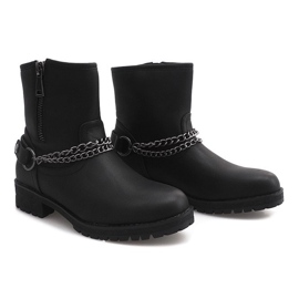 HQ55 Cizme negre negru 1