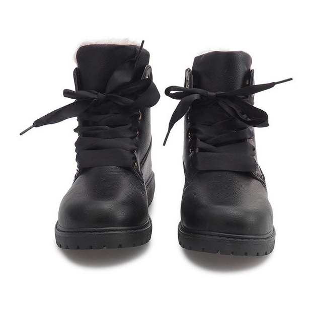 Cizme izolate din lemn TL037-3 Negru 2