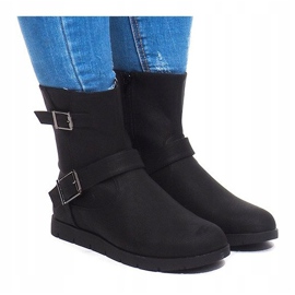 Cizme calde cu cataramă B9813 Negru 2 Cizme calde cu cataramă B9813 Negru 2