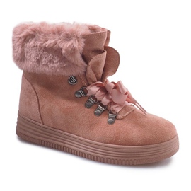 Cizme Cu Blana 8898 Roz 1 Cizme Cu Blana 8898 Roz 1