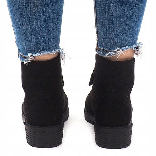 Cizme din piele de căprioară AT-0625 Negru 2 Cizme din piele de căprioară AT-0625 Negru 2