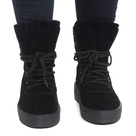 Cizme negre Creepersy 982-PA negru 2