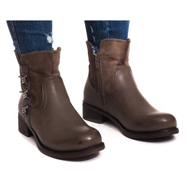 Cizme calde 4417 Kaki multicolor verde 1