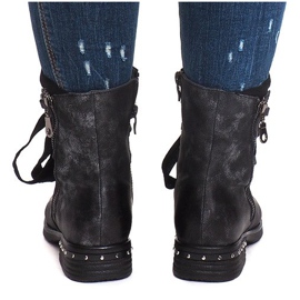 Cizme calde, purtate S113 Negru 4