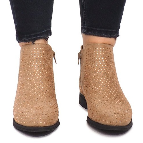 Ghete din piele de căprioară Jodhpur 1510 Bej 1