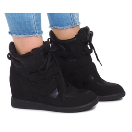 Adidași cu pană 1628 Negru 2