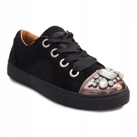 Adidași bogat decorați 6192 Negru 1