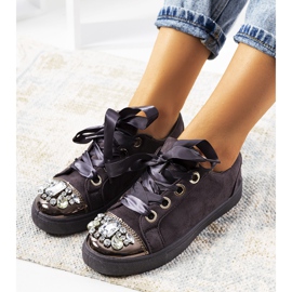 Adidași bogat decorați 6192 Gri 2