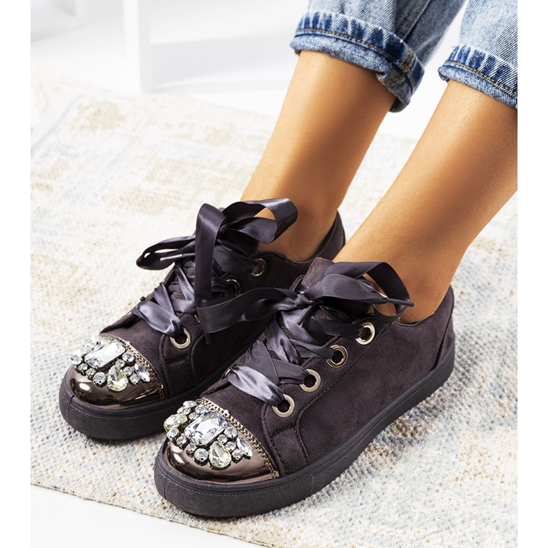 Adidași bogat decorați 6192 Gri 2