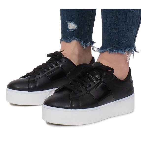 Adidași negri pe platforma Livet De Lux negru 1