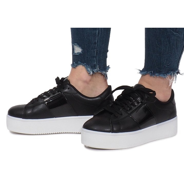 Adidași negri pe platforma Livet De Lux negru 2