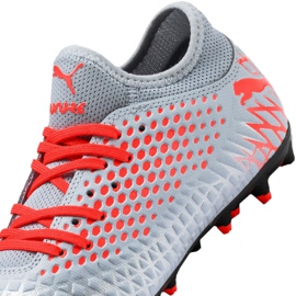 Ghete de fotbal Puma Future 4.4 Mg Jr 105697-01 multicolor gri 2