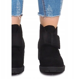 Ghete și arcuri din piele de căprioară FA162 Negru 1