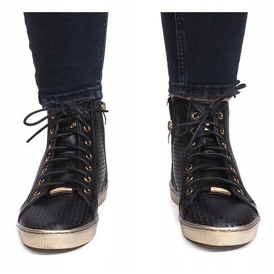 Adidași negri deschisi Maud negru 2