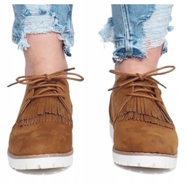 Mocasini de cămilă cu franjuri dure zdrobitoare maro 1