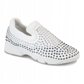 Încălțăminte albă decorată cu diamante JT12-41 1