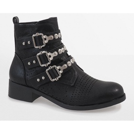 Cizme negre cu catarame 7168-PA negru 1
