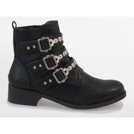 Cizme negre cu catarame 7168-PA negru 2