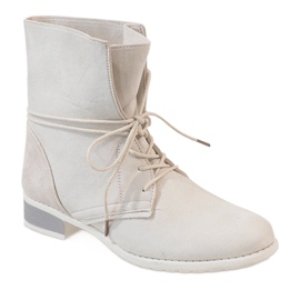 Cizme bej din piele de căprioară 16006-53 1