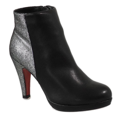 Cizme negre pe toc înalt 16-92 negru 1