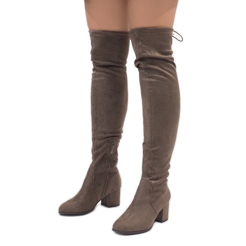 Cizme din piele de căprioară pe stâlpul TE1704-3 multicolor 1