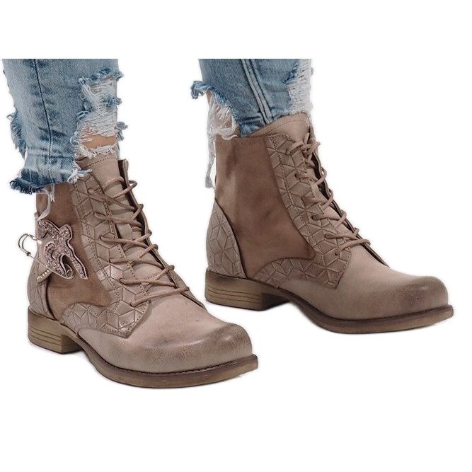 Cizme roz cu știft F2322 multicolor 2