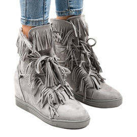 Adidași cu izolație gri H6301AR-36 1