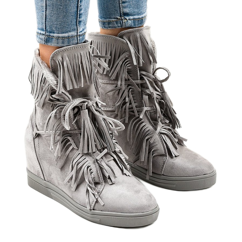 Adidași cu izolație gri H6301AR-36 1