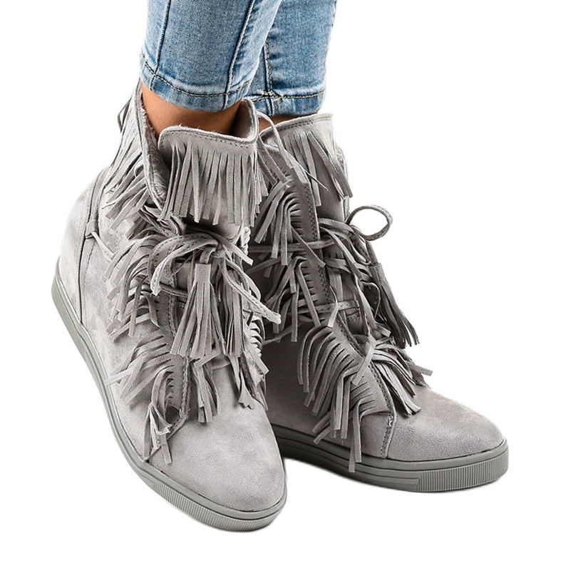 Adidași cu izolație gri H6301AR-36 2