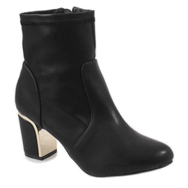 Cizme negre pe post MJ1509 negru 1