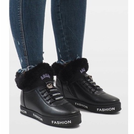 Cizme negre GF-ZM106 căptușite cu blană negru 1 Cizme negre GF-ZM106 căptușite cu blană negru 1