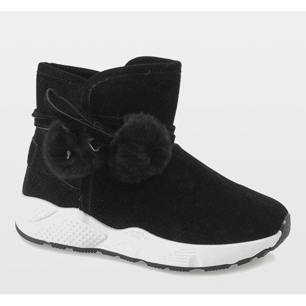 Cizme negre pe talpa sport GF-ZM93 negru 1