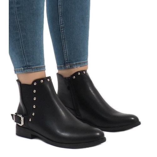 Cizme negre BM166 negru 1