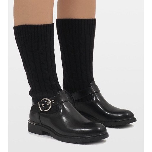 Ideal Shoes Ghete izolate negre E-4939 negru 1