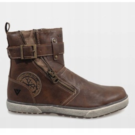 Pantofi alunecați cu izolație maro 8199 2 Pantofi alunecați cu izolație maro 8199 2