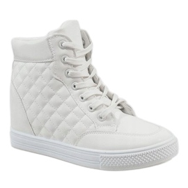 Adidași albi cu pene matlasate DD478-2 1